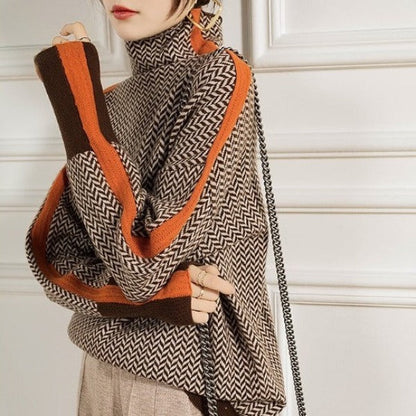 Eleanor | Herringbone Luxe Rollkragenpullover